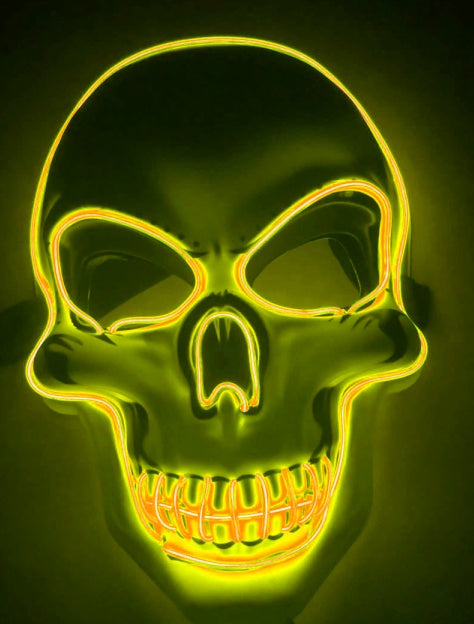Halloween Scheletro Maschera LED Glow Maschera Spaventosa