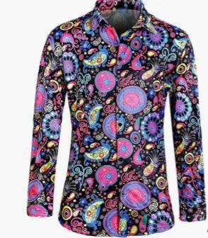 Abbigliamento da Discoteca Uomo Anni '80: Camicia Floreale Vintage e Pantaloni a Zampa d'Elefante