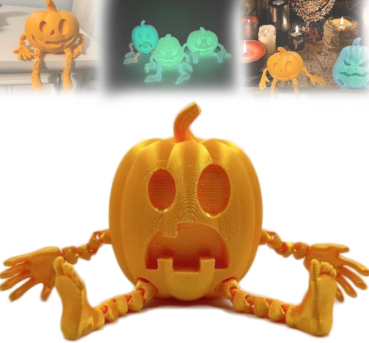 Decorazioni e Ornamenti di Zucche Stampate in 3D per Halloween