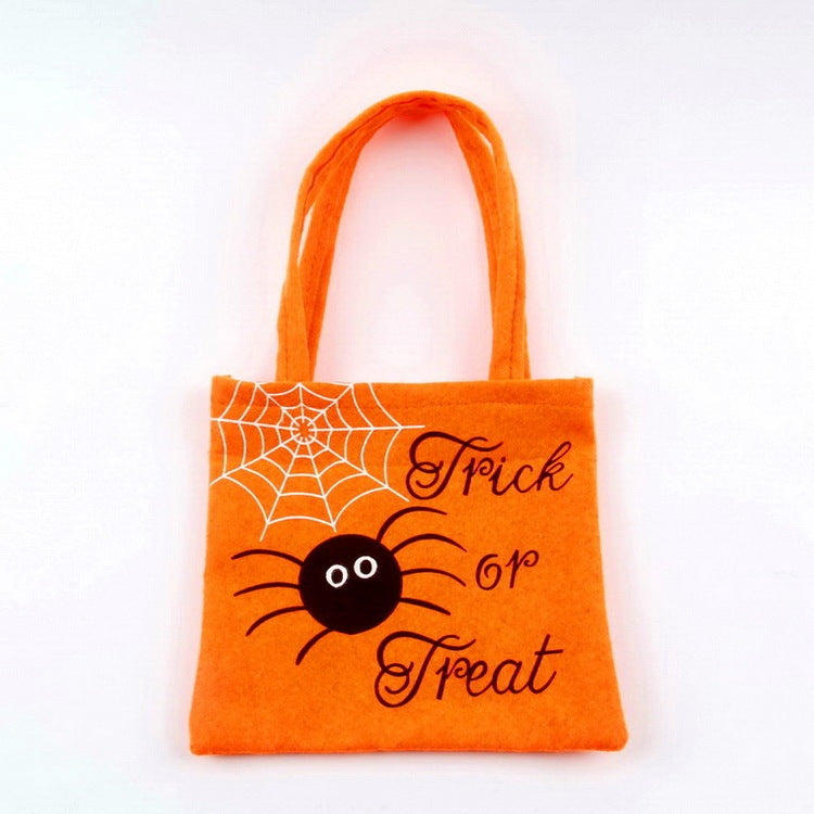 Borsa a tracolla con stampa zucca/ragno di Halloween Borse per caramelle per bambini