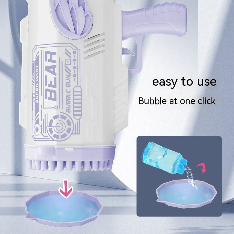 Macchina per Bolle Elettrica Gatling a 80 Fori: Esplosione di Divertimento Automatico!