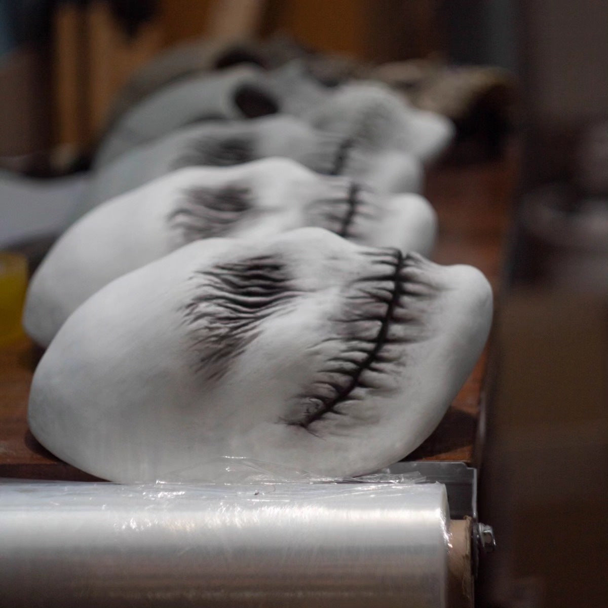 Maschera horror per feste in lattice da fantasma di Halloween