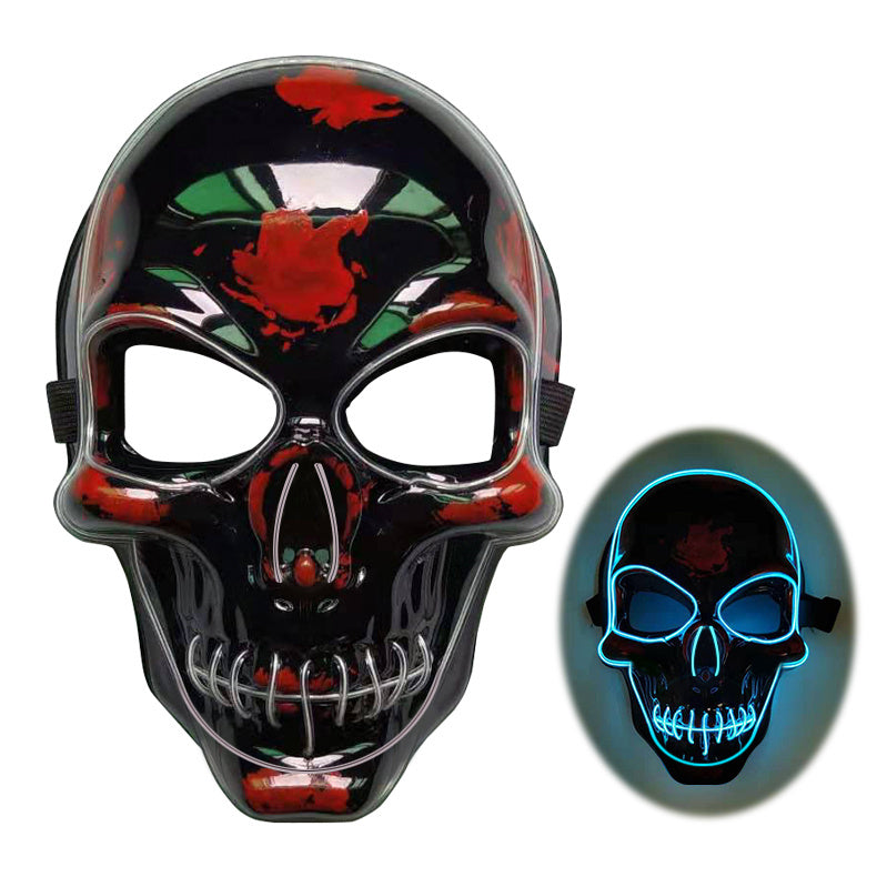 Halloween Scheletro Maschera LED Glow Maschera Spaventosa