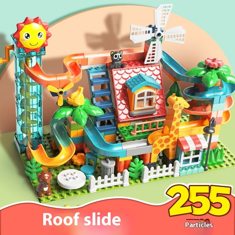 Giradischi elettrico ad anello giocattolo con blocchi di particelle di grandi dimensioni