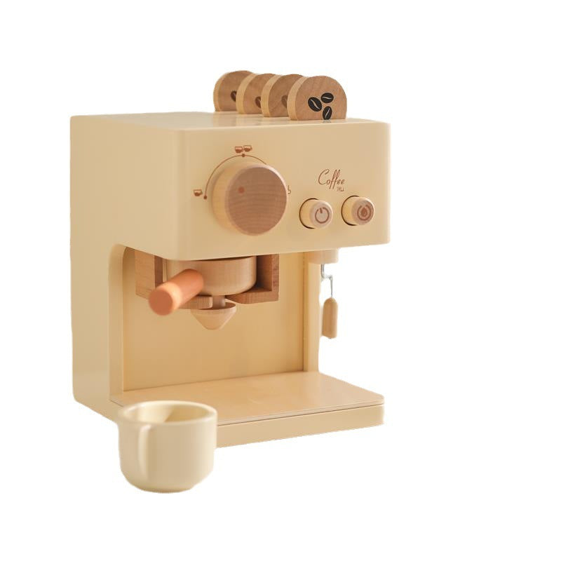 Simulazione Macchina da Caffè e Puzzle in Legno: Giocattoli Educativi per Bambini