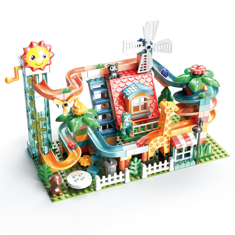 Giradischi elettrico ad anello giocattolo con blocchi di particelle di grandi dimensioni