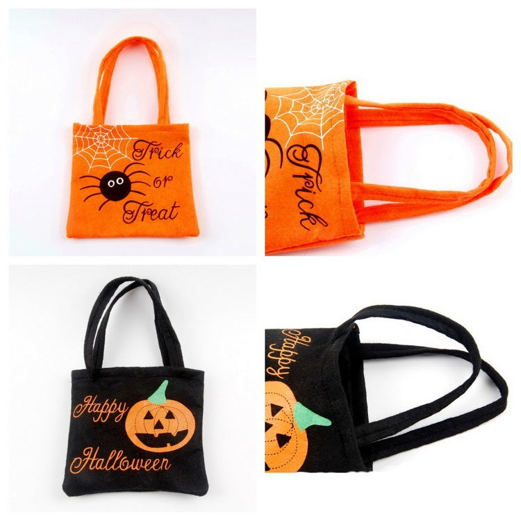 Borsa a tracolla con stampa zucca/ragno di Halloween Borse per caramelle per bambini