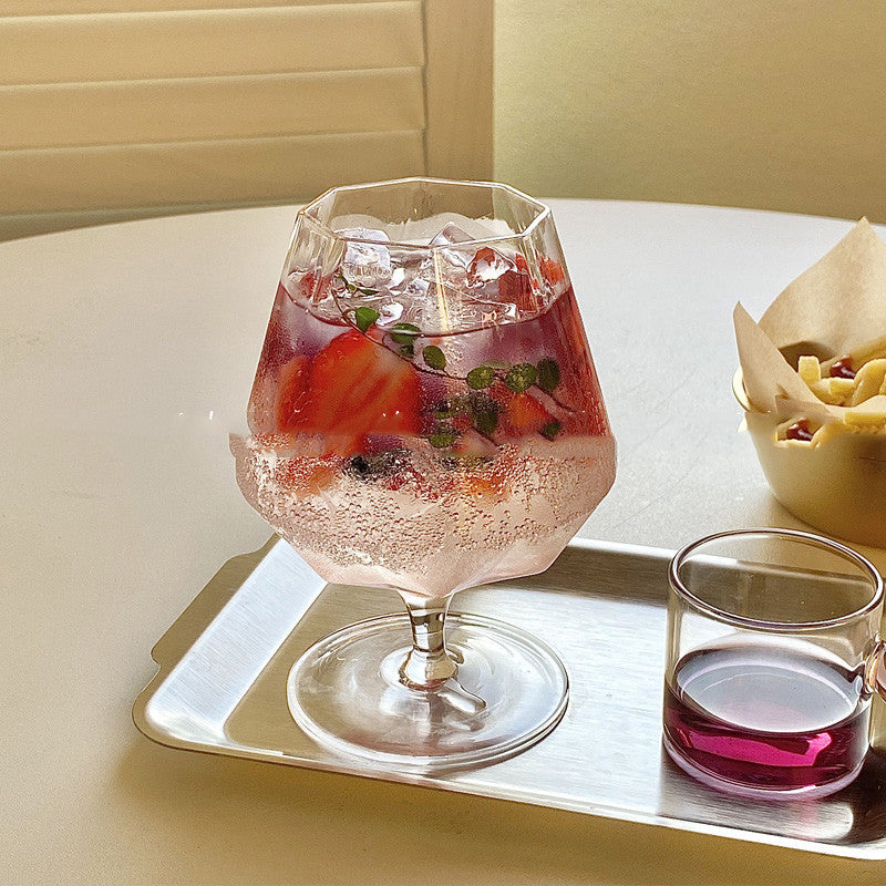 Bicchiere ottagonale, alto drink cocktail bevanda fredda soda bicchiere d'acqua frizzante