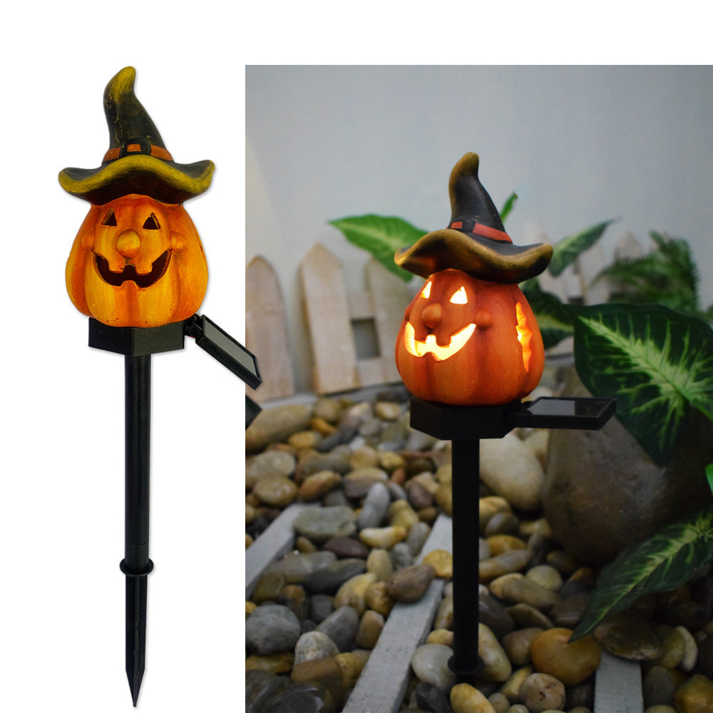 Lampada solare a forma di zucca per atmosfera creativa all'aperto di Halloween