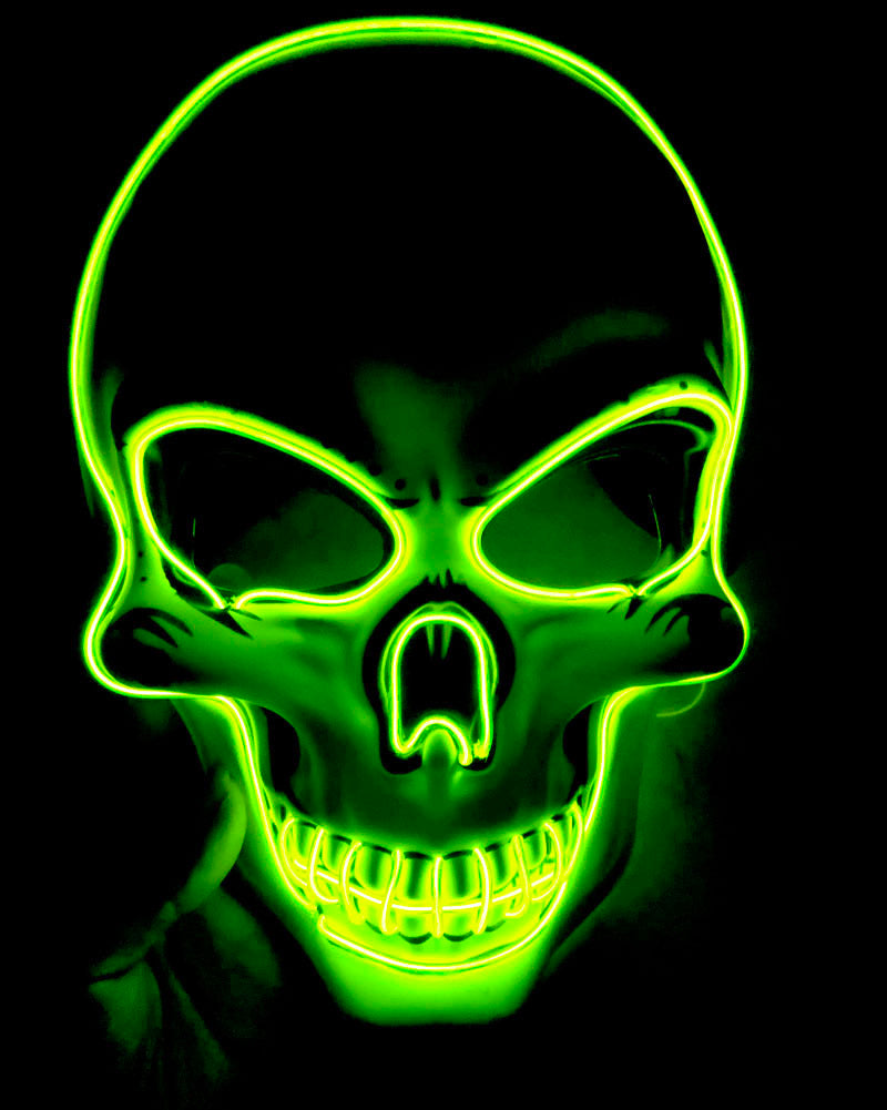 Halloween Scheletro Maschera LED Glow Maschera Spaventosa