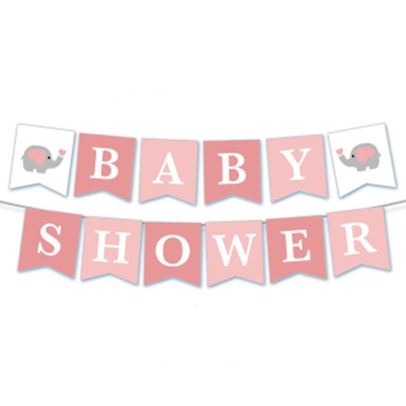 Striscioni a bandiera da appendere per festa baby shower
