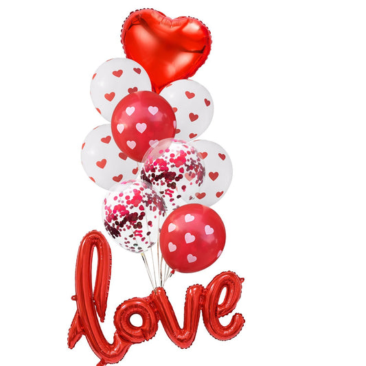 Palloncini Party Love: Eleganza in Rosso e Bianco per il Tuo Evento