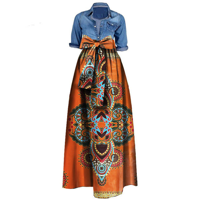 Gonna Africana da Donna in Cotone: Stampa Batik Elegante