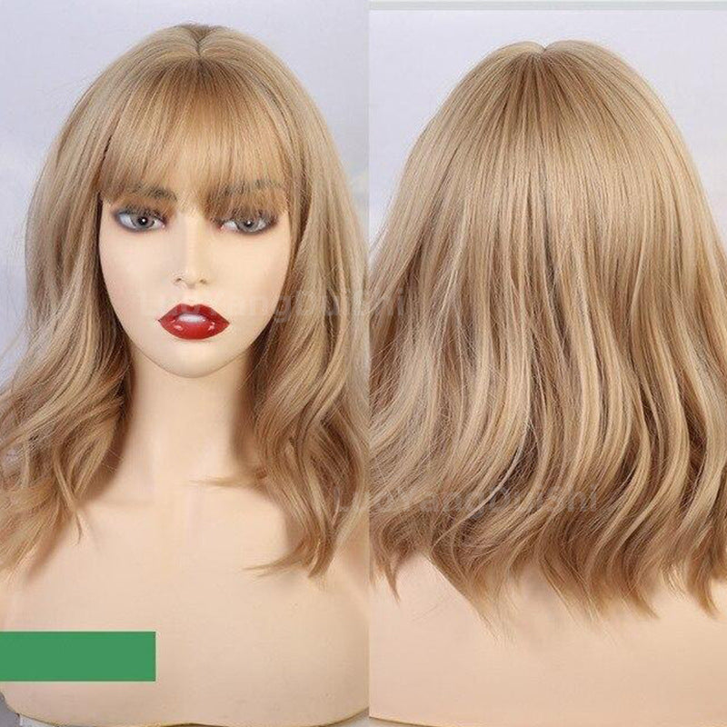 Parrucca Viola, Castana, Bionda, Rosa e Biondo Platino; con Capelli Corti, Ricci, e con la frangetta