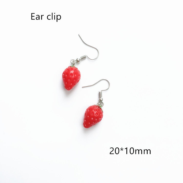 Orecchini  con simulazione di ciambella, bibita, torta e tappo