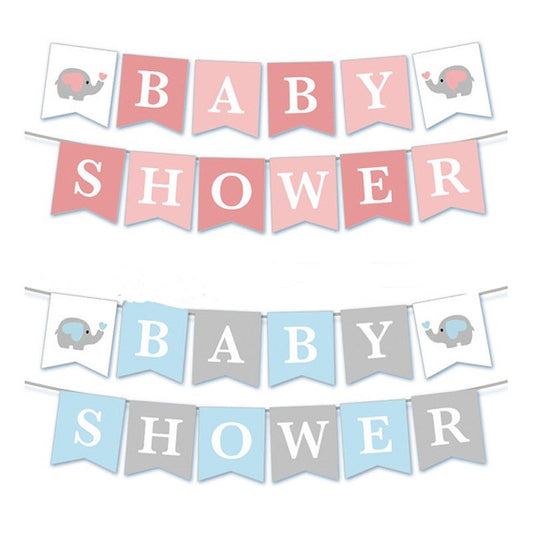 Striscioni a bandiera da appendere per festa baby shower