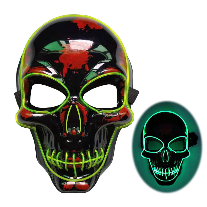 Halloween Scheletro Maschera LED Glow Maschera Spaventosa