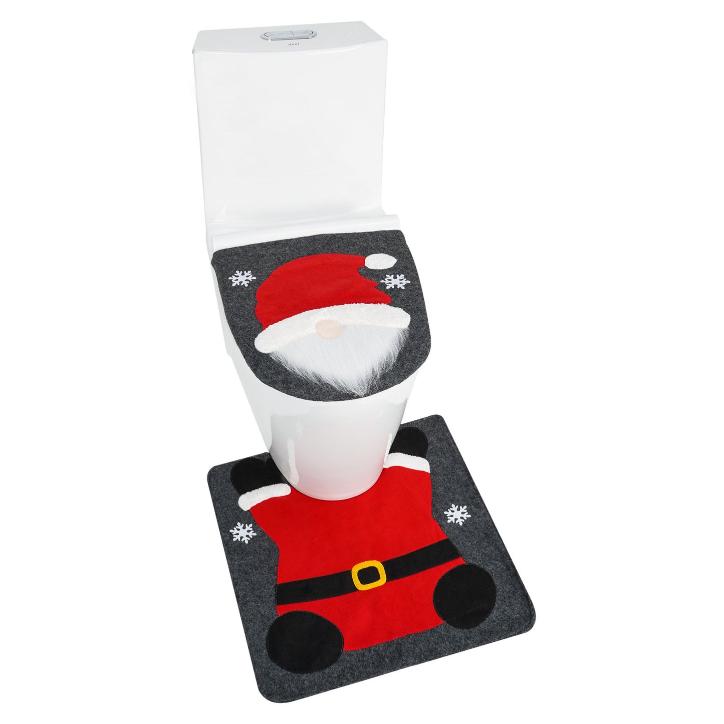 Coprisedile e tappeto Natalizio per WC - Design Pupazzo di Neve,Babbo Natale, Renna. Perfetto per Decorazioni Feste Invernali e Natalizie