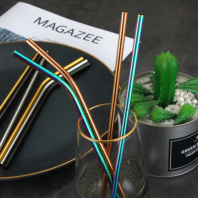 Cannuccia in acciaio inossidabile per cocktail, caffè, latte, tè...