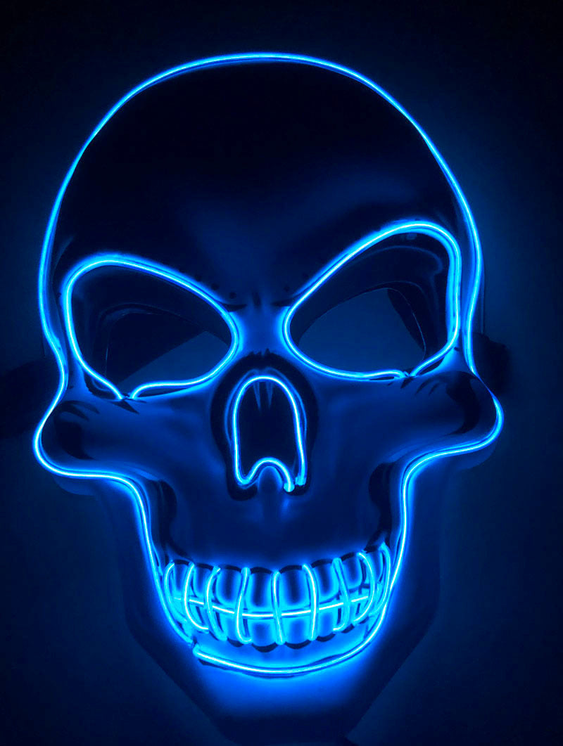 Halloween Scheletro Maschera LED Glow Maschera Spaventosa