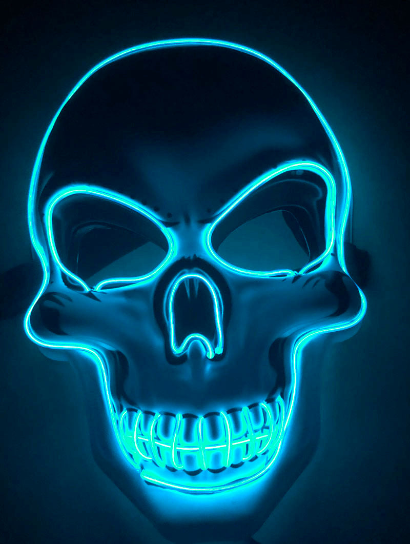 Halloween Scheletro Maschera LED Glow Maschera Spaventosa