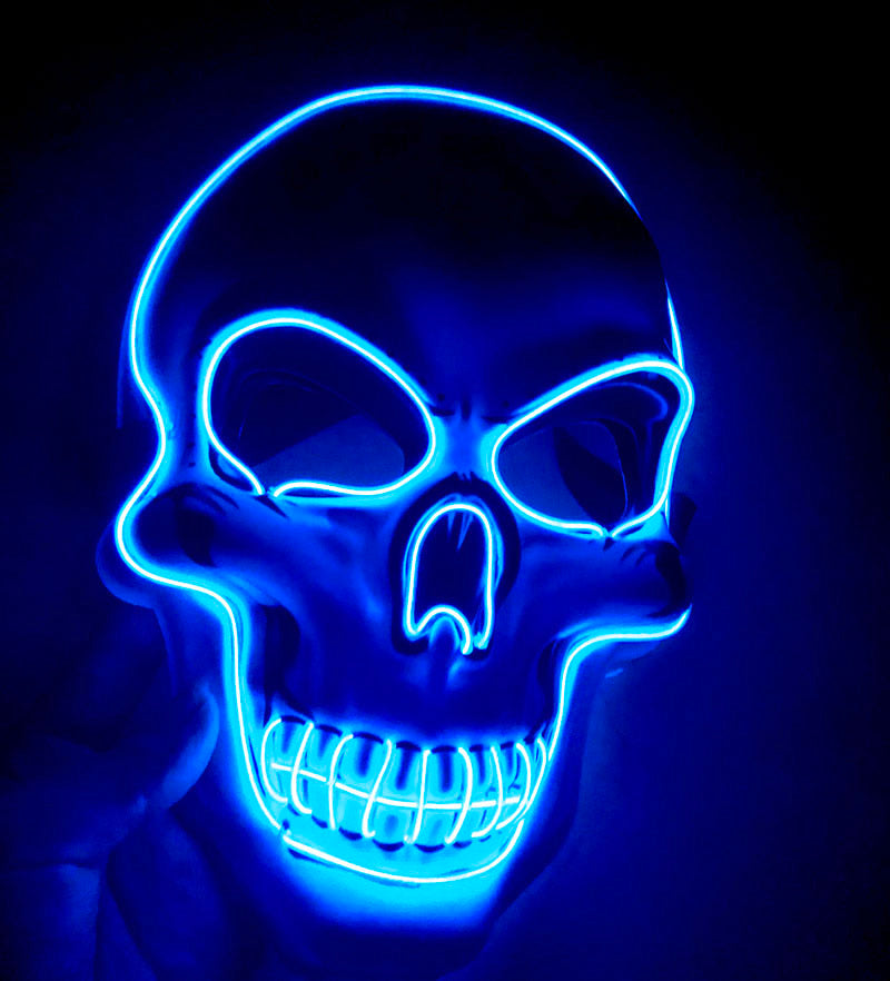Halloween Scheletro Maschera LED Glow Maschera Spaventosa