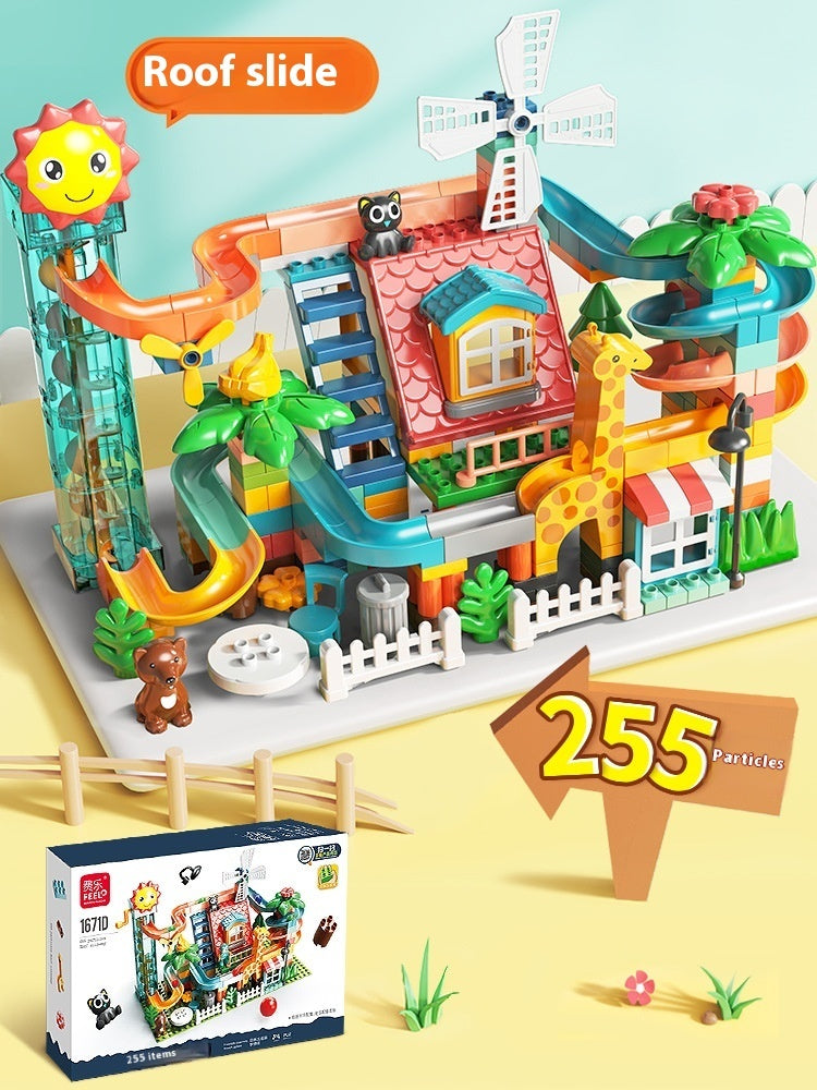 Giradischi elettrico ad anello giocattolo con blocchi di particelle di grandi dimensioni