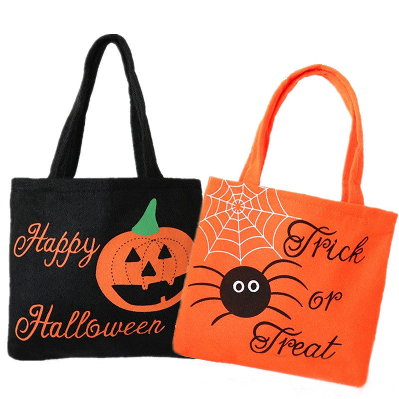 Borsa a tracolla con stampa zucca/ragno di Halloween Borse per caramelle per bambini
