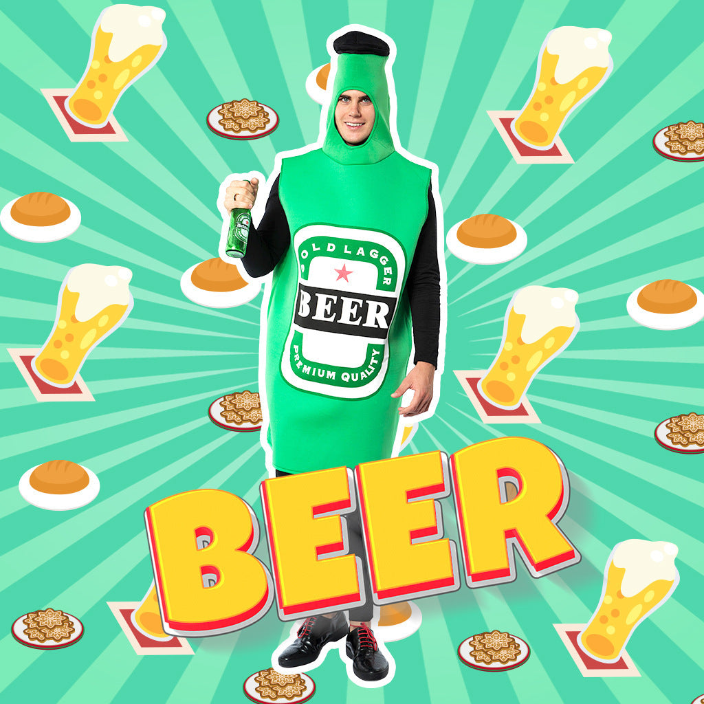 Costume per vestiti cosplay di birra di Halloween