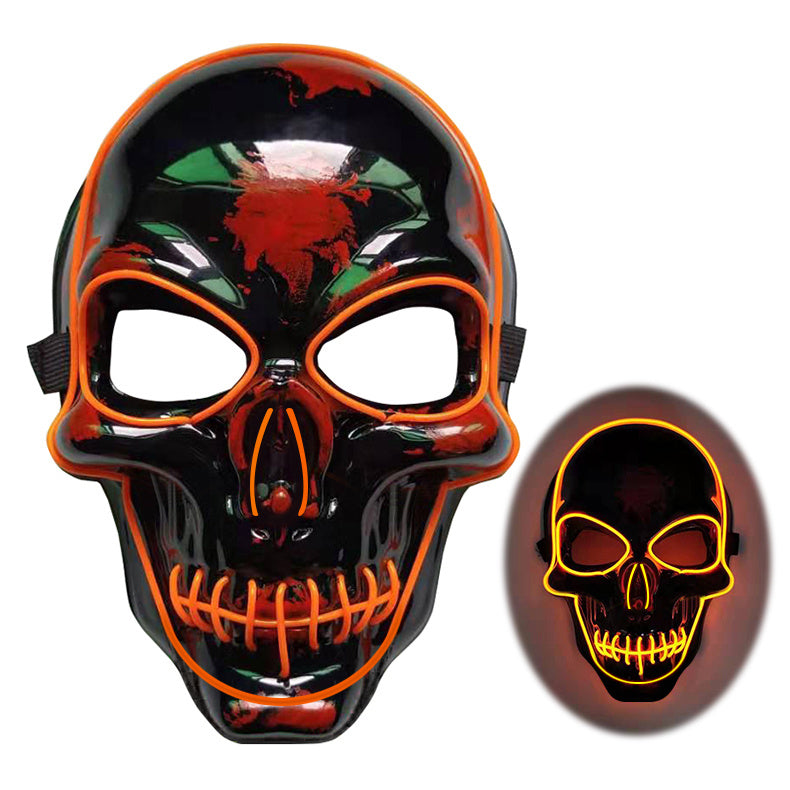 Halloween Scheletro Maschera LED Glow Maschera Spaventosa