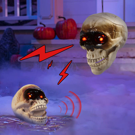 Teste di teschio di Halloween realistiche Decorazioni di Halloween Decorazione spettrale del suono spaventoso