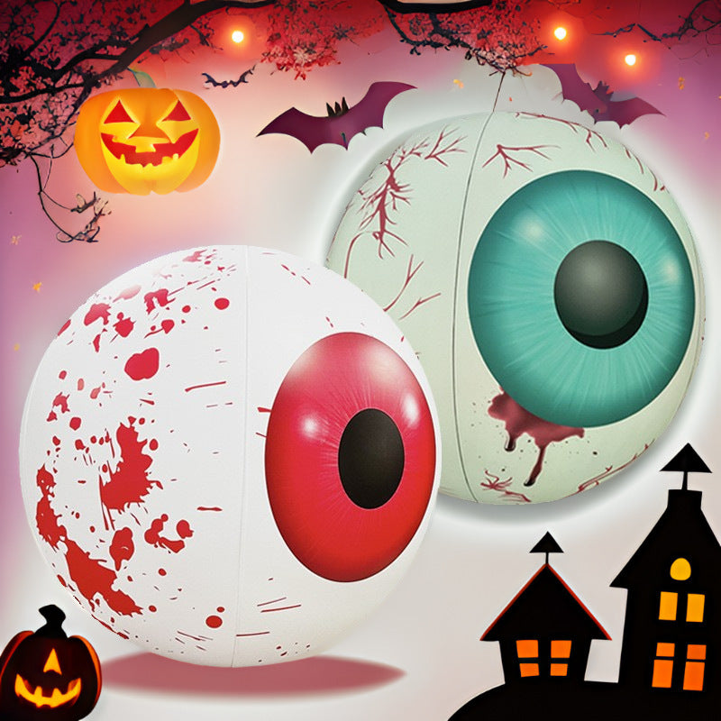 Decorazione per esterni di Halloween con sfera luminosa a LED gonfiabile in PVC