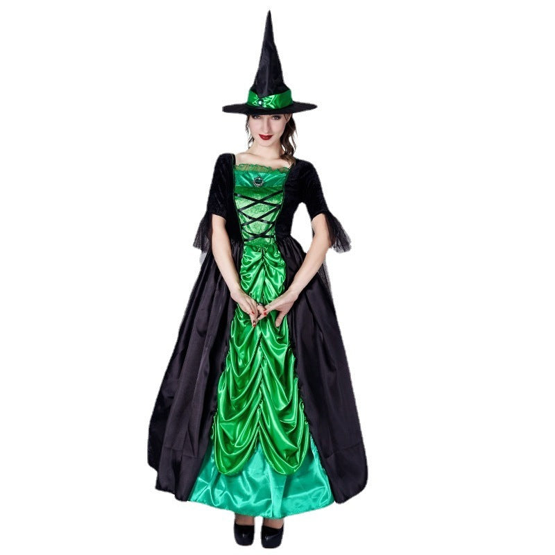 Vestito Verde da Strega per Donna - Perfetto per Halloween | Costume Elegante e Magico