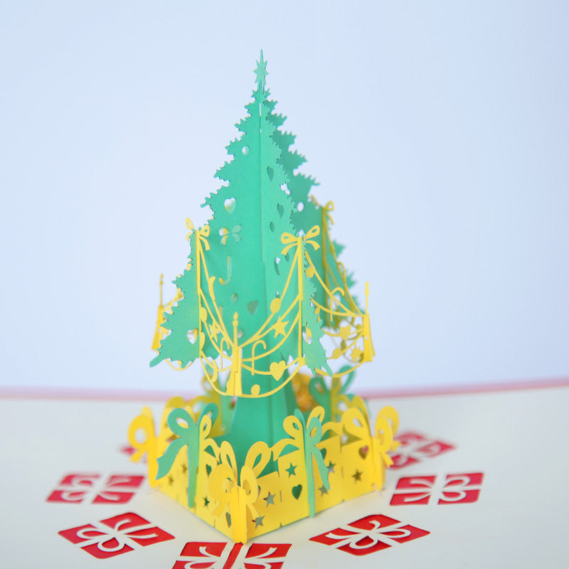 Biglietto di Auguri di Natale 3D – Fatto a Mano, Design Pop-Up Unico