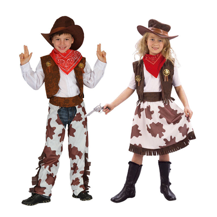 Costumi da Cowboy per Ragazzi e Ragazze,Adulti e Bambini: Spirito Natalizio per i Più Piccoli
