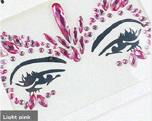 Adesivi per il viso con diamanti acrilici per trucco europeo e americano