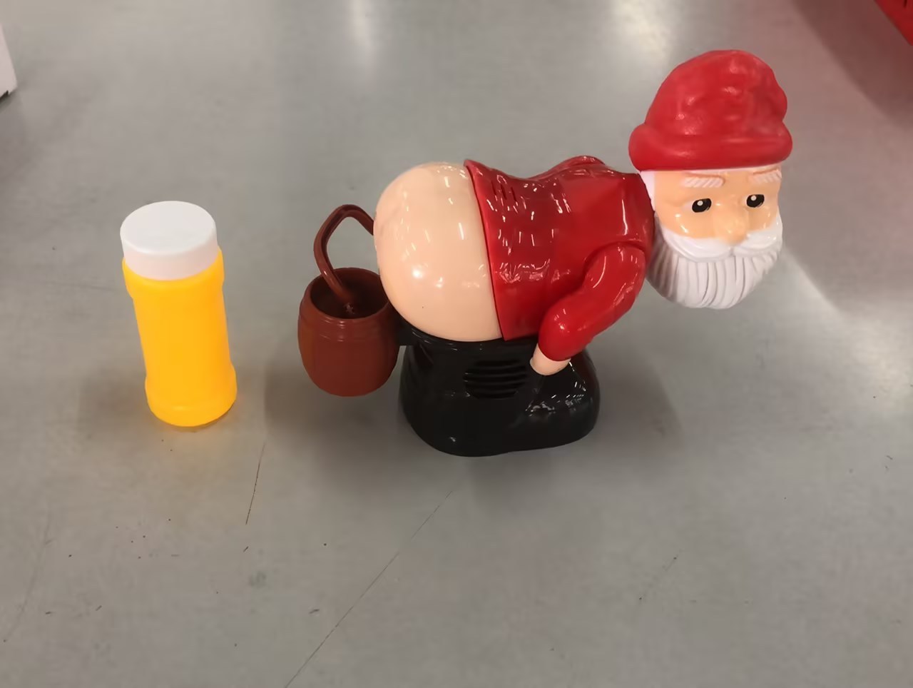 Macchina elettrica per bolle di Babbo Natale che soffia bolle Musica Intrattenimento leggero Giocattolo Scherzo Ornamento divertente Regali di Natale Decorazioni di Natale