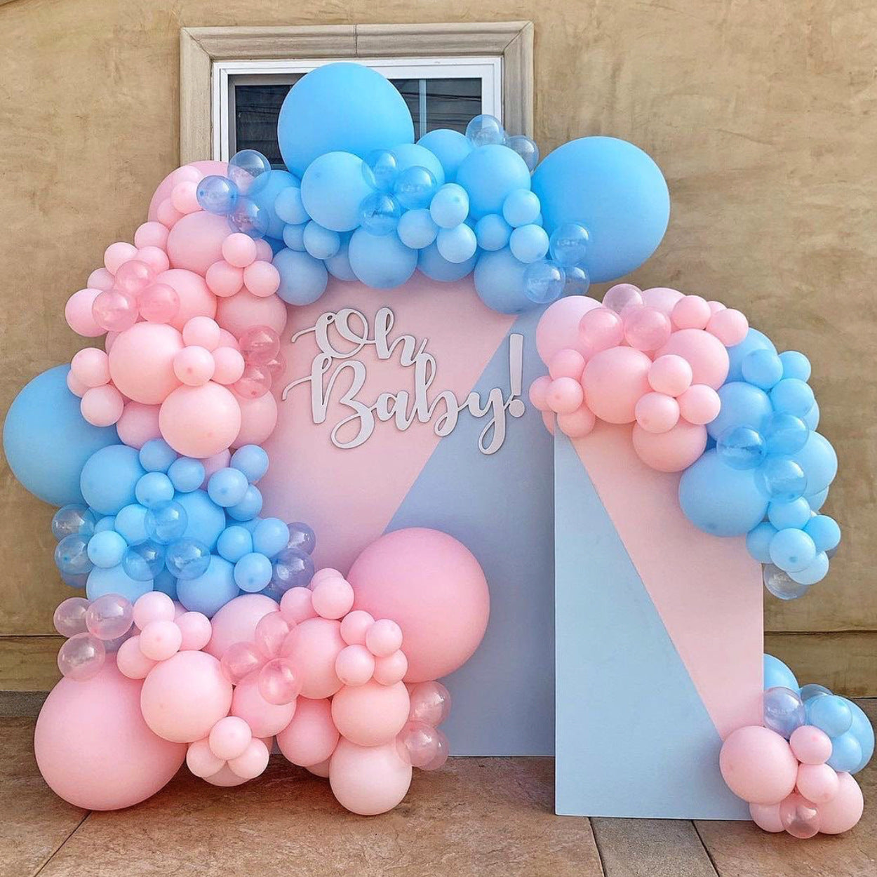 Set Arco Palloncini Rosa e Blu – Decorazioni per Baby Shower e Festa "Gender Reveal"