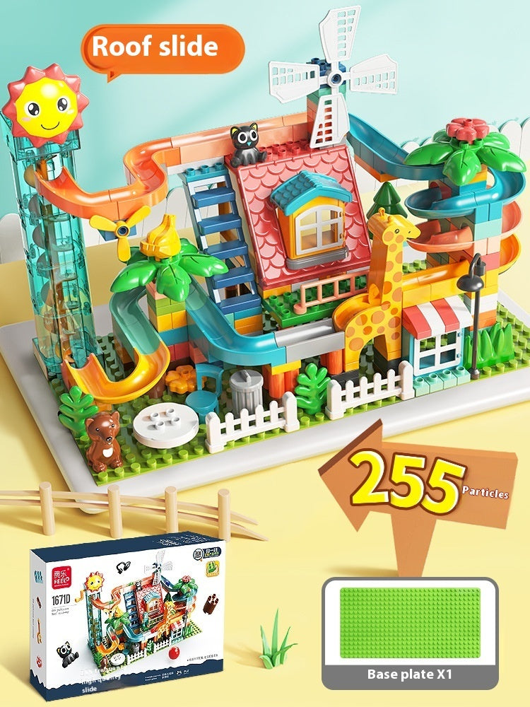 Giradischi elettrico ad anello giocattolo con blocchi di particelle di grandi dimensioni