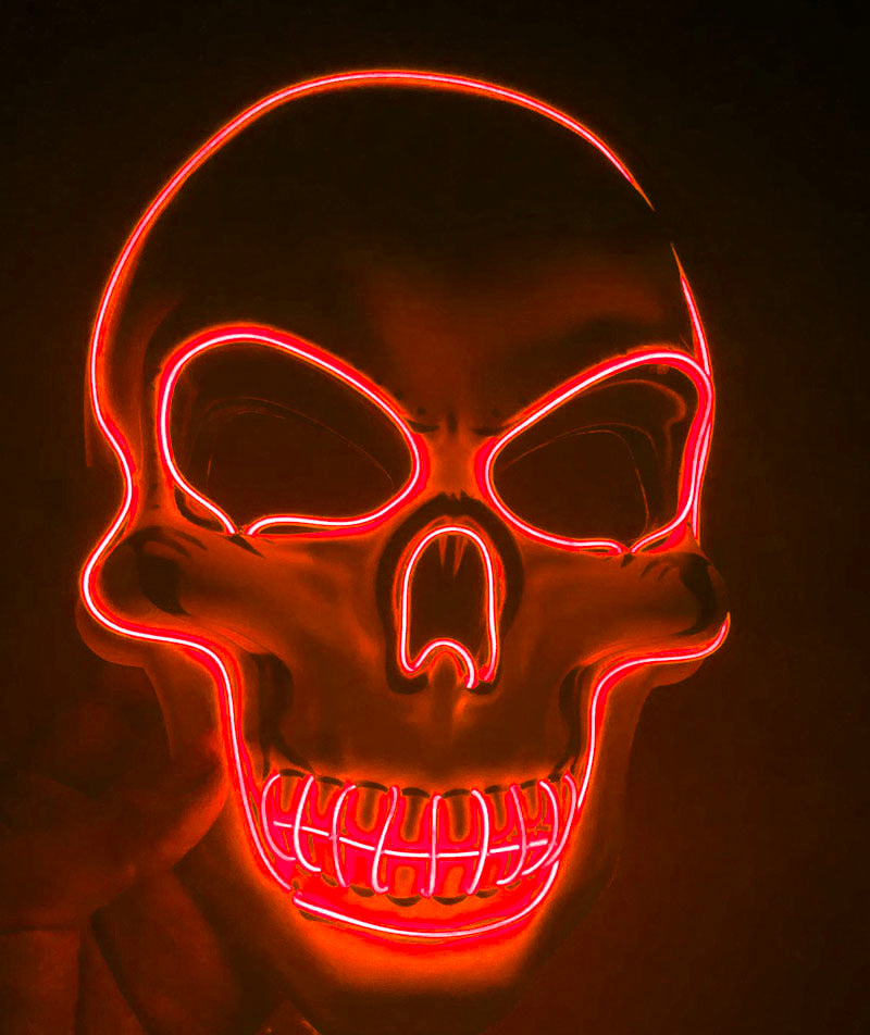 Halloween Scheletro Maschera LED Glow Maschera Spaventosa
