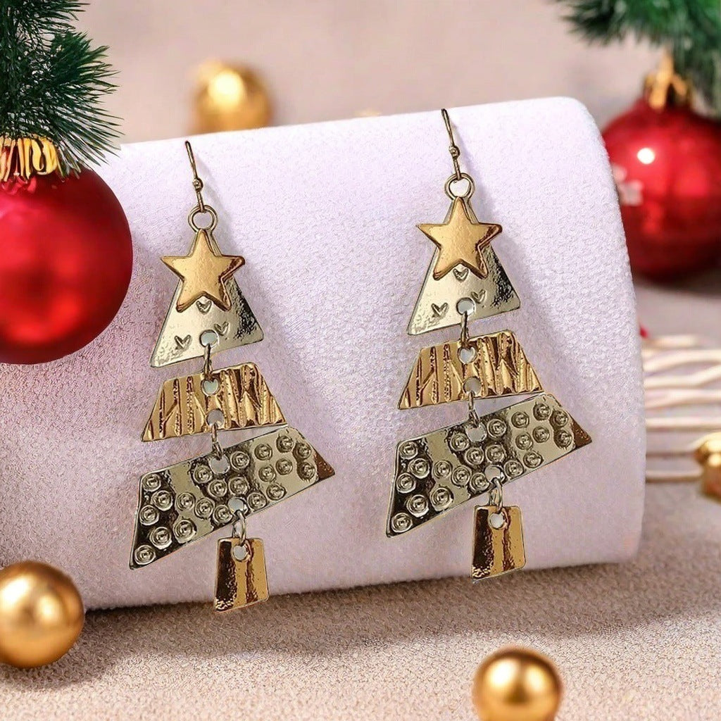 Set Collana e Orecchini Natale: Eleganza con Ciondolo Albero di Natale