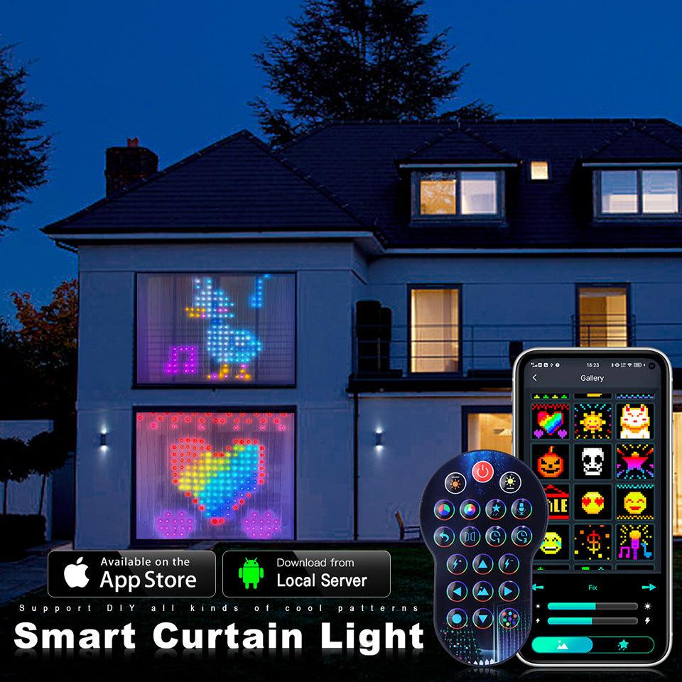 Luci a Stringa LED RGB Intelligenti con Controllo Bluetooth tramite App, Decorazione per Natale, Ghirlanda di Luci Fatate, Display Fotografico Fai-da-Te, Decorazioni per Feste e Matrimoni