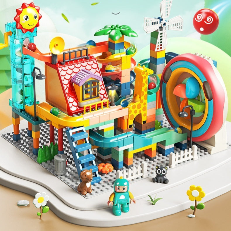 Giradischi elettrico ad anello giocattolo con blocchi di particelle di grandi dimensioni