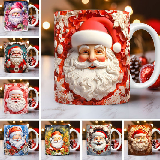 Tazza in Ceramica Natalizia 3D: Babbo Natale per Festeggiare con Stile
