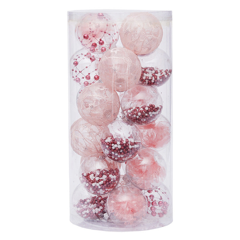 Set di 24 Palline di Natale Rosa - 6 cm