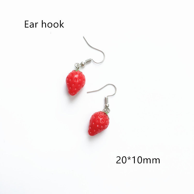 Orecchini  con simulazione di ciambella, bibita, torta e tappo