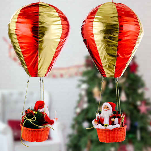 Decorazione Natalizia – Mongolfiera di Babbo Natale 3D