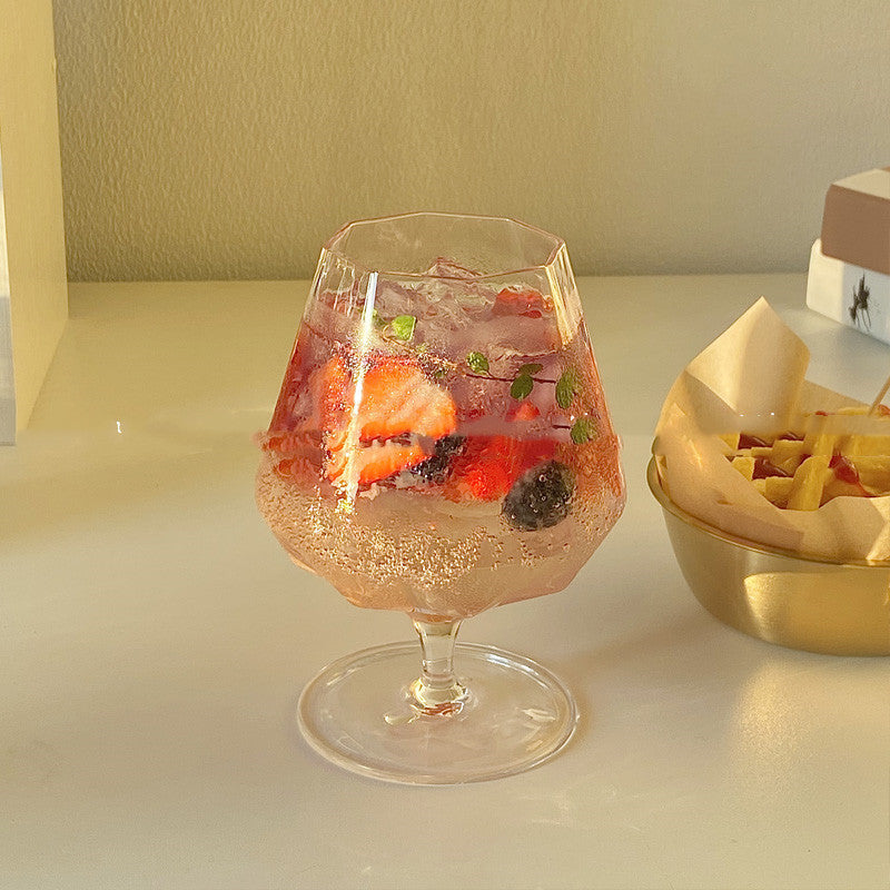 Bicchiere ottagonale, alto drink cocktail bevanda fredda soda bicchiere d'acqua frizzante