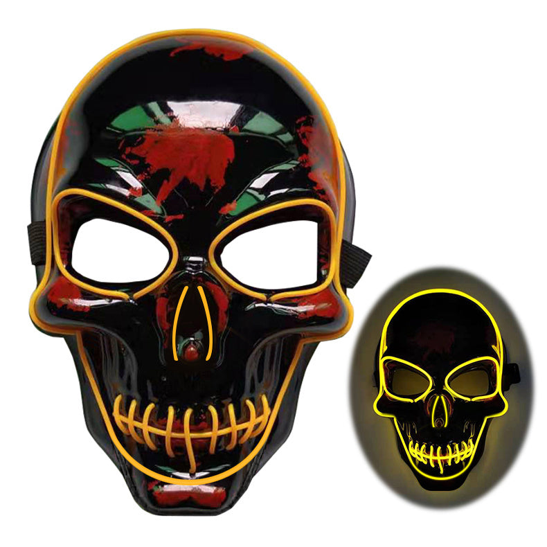 Halloween Scheletro Maschera LED Glow Maschera Spaventosa