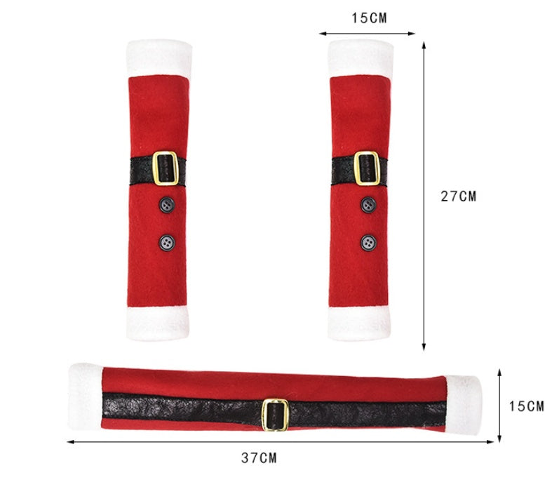 Set Copri Maniglie Natalizi per Mobili – 3 Pezzi in Flanella Morbida